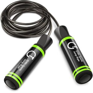 Gritin Skipping Rope, Speed Jump Rope Soft Memory Foam Handle Tangle-free Adjustable Rope