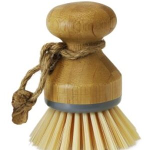 JVL Bamboo Round Dish Brush