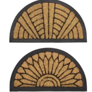 JVL Comfort Halfmoon Coir Doormat 40x70cm