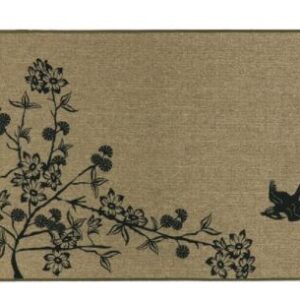 JVL Elegance Indoor Mat 50x75cm Linen effect mat- Swallow design