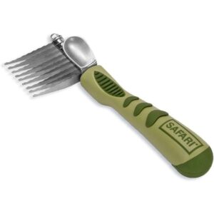 Safari Dog De-Matting Comb, Stainless Steel with Soft Handle, (1-Pack)